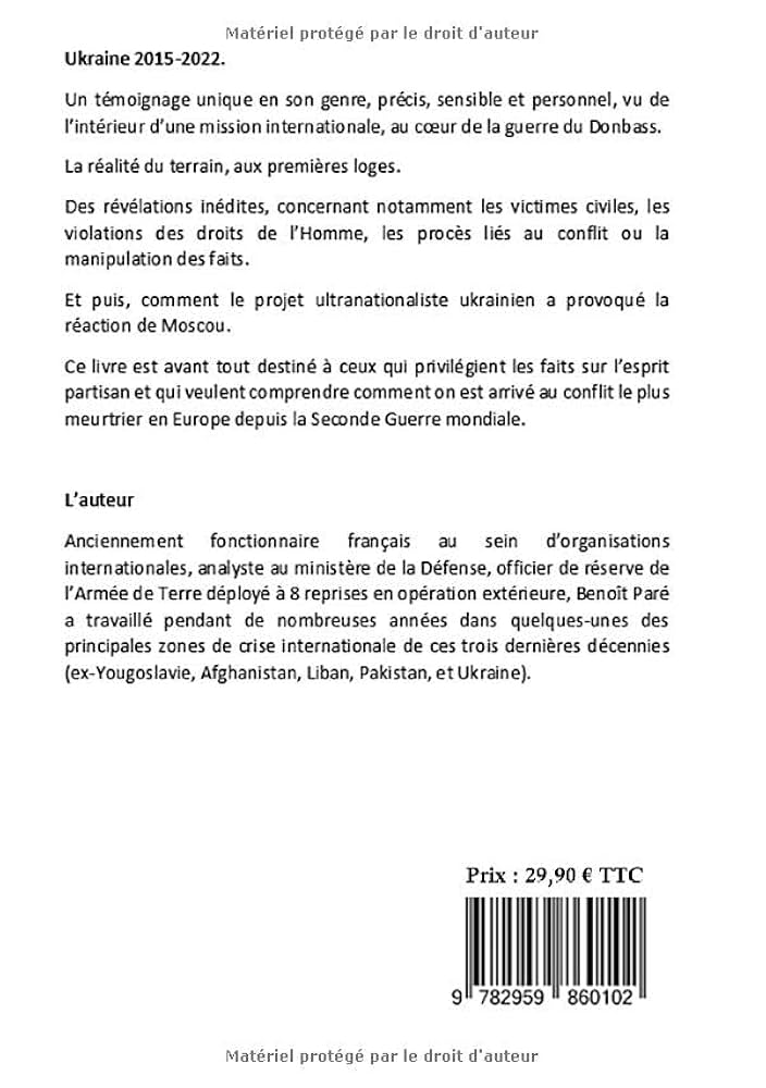 LE LIVRE DE BENOÎT PARÉ DÉVOILE LA RÉALITÉ D’UNE DICTATURE UKRAINIENNE