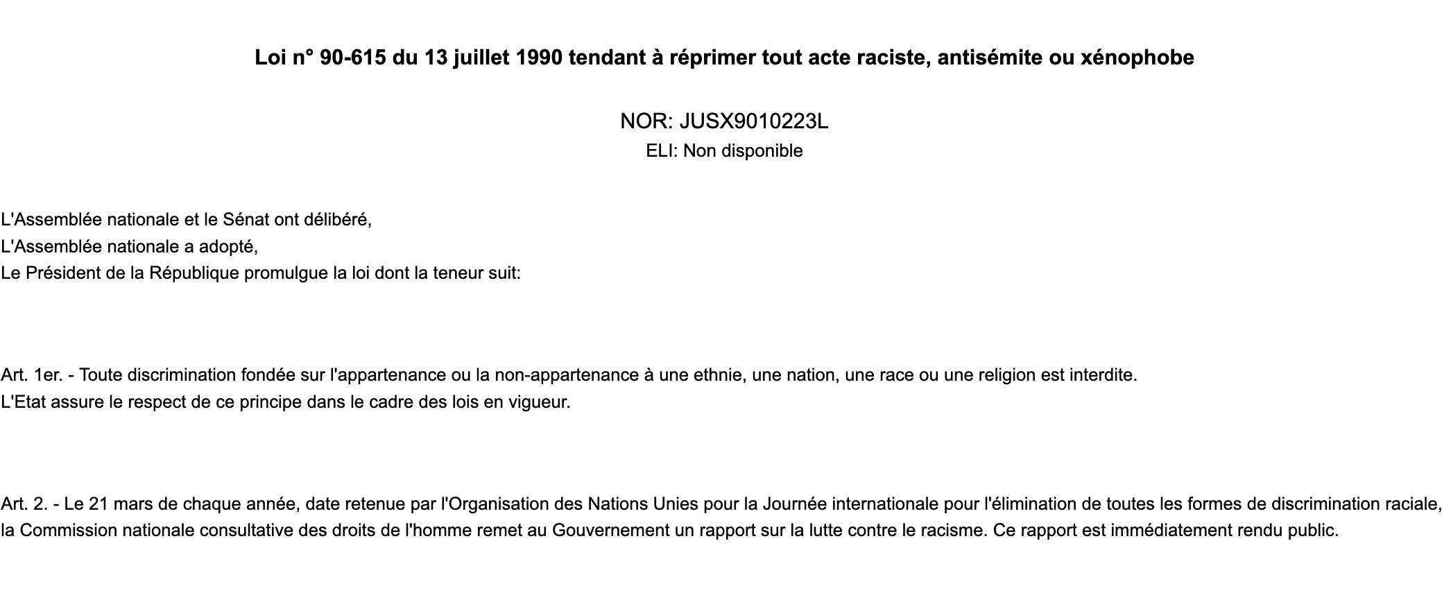La Loi Gayssot : un État de Crise